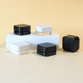 Wholesale Xinte Brand Child Resistant Thick Black UV Proof Square Glass Jars Smell Proof Buckle Cap Food Grade Storage Oil Candy MegaBDM