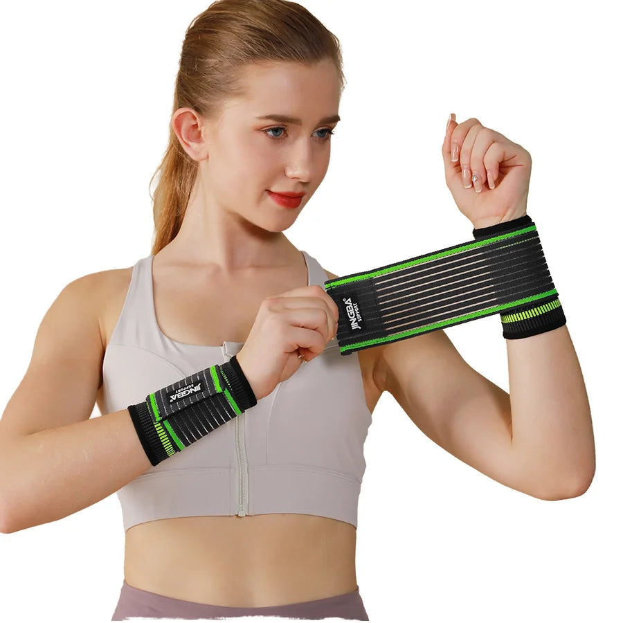 JINGBA Custom Logo Sports Wrist Guard New Elastic Wrist Brace and Support Strap for Women Men for Yoga Exercise Badminton