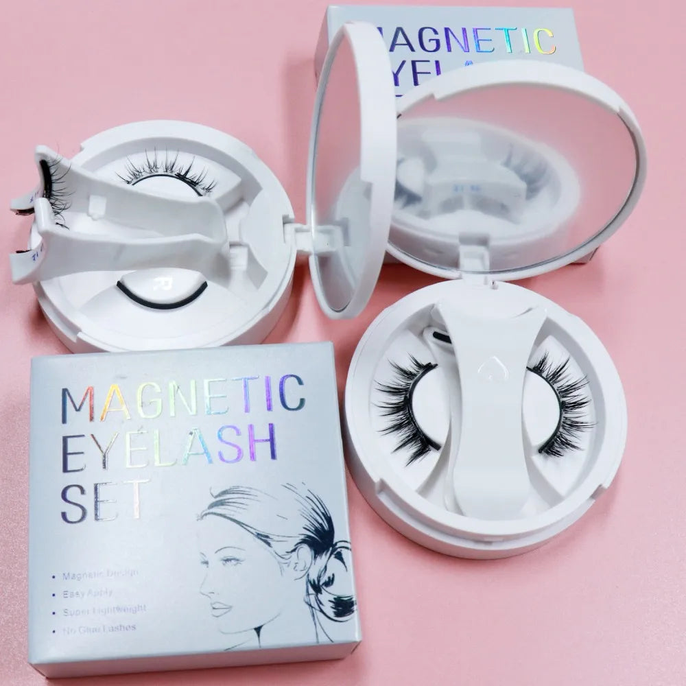 Wholesale Handmade Custom 3D Magnetic Eyelashes Soft Magnetic No Glue or Eyeliner Required Custom Package