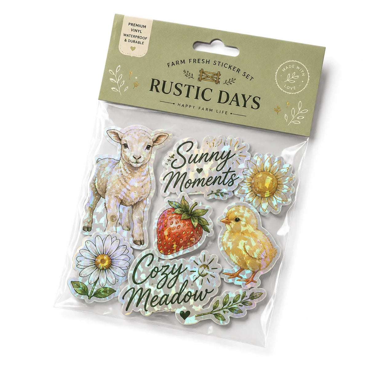 Custom-Printed Vinyl Sticker Packs Waterproof Branded Designs Wholesale for Gift Packaging MegaBDM