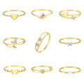 Factory Direct Sales 925 Sterling Silver Jewelry Custom Zircon 18k Glod Small Row Diamond Moissanite Engagement Wedding Ring Set