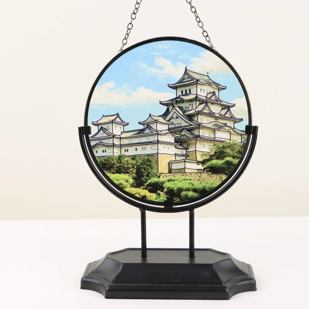 Charming Translucent Castle Glass Pendant for Home Decoration Serene Spaces
