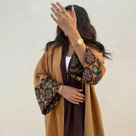 Newest Ladies Abaya With Heavy Embroidery Ramadan Collection Hijab-and-Abaya Set for Women 2026
