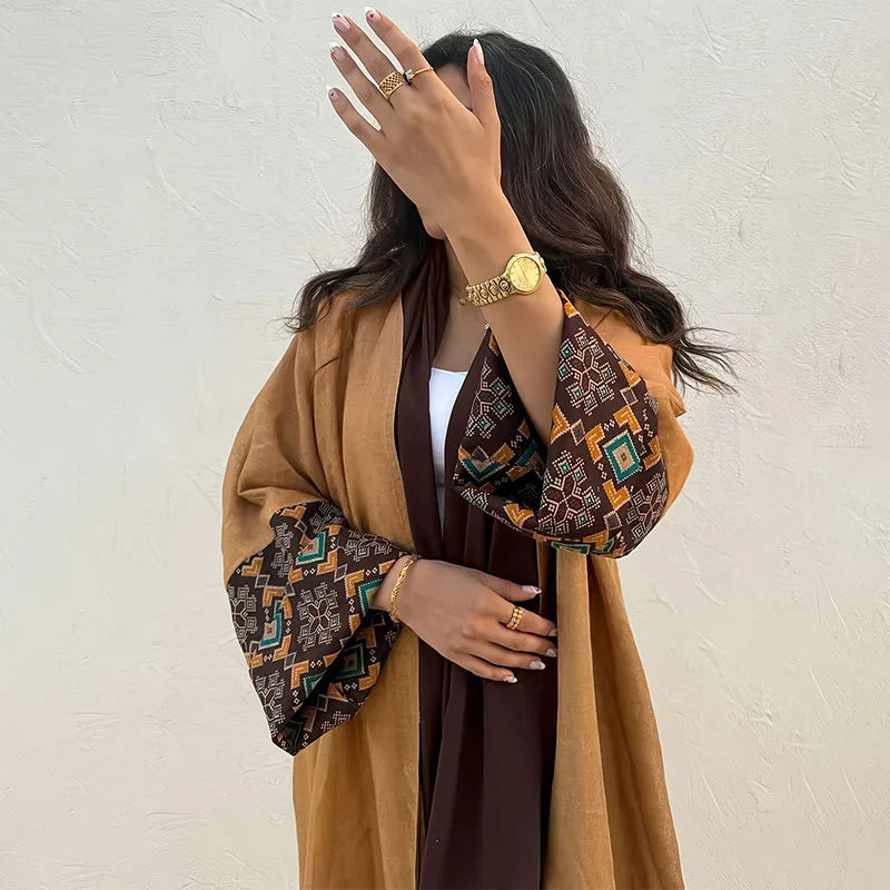 Newest Ladies Abaya With Heavy Embroidery Ramadan Collection Hijab-and-Abaya Set for Women 2026