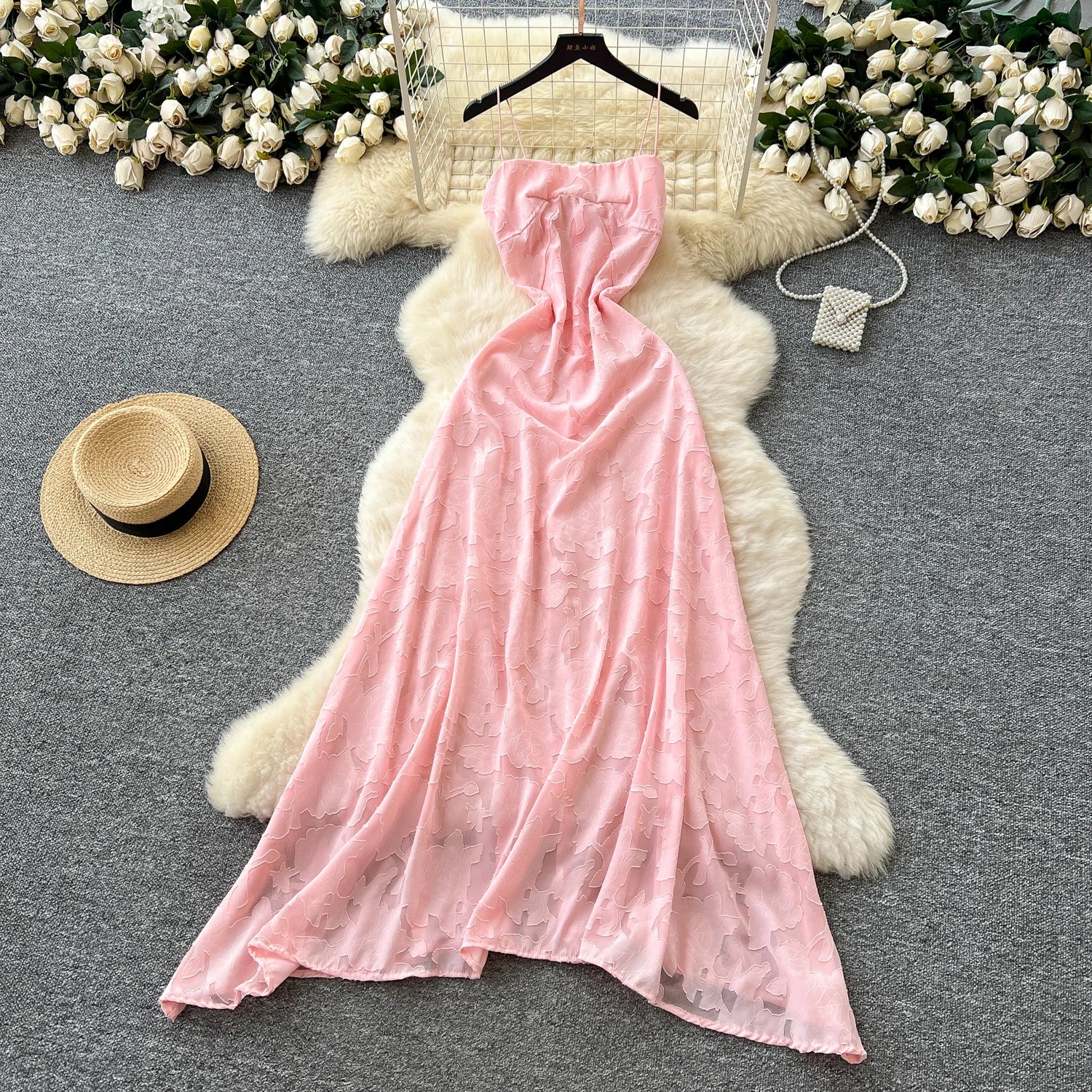 2025 Summer Roman Tunic Casual Midi Dress For Women Empire Embroidery Lace Dress