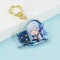 Customized Epoxy Resin Acrylic Charm Anime Holographic Gradient Color Gradient Acrylic Keychain