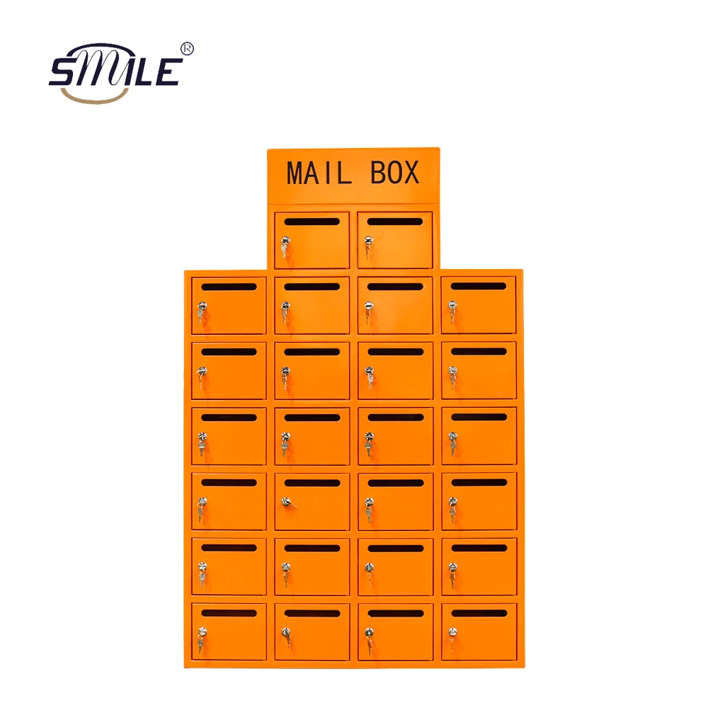 CHNSMILE Commercial Flat Post Box Cabinet Outdoor Mailboxes Custom Unit Numbers Apartment Mailboxes