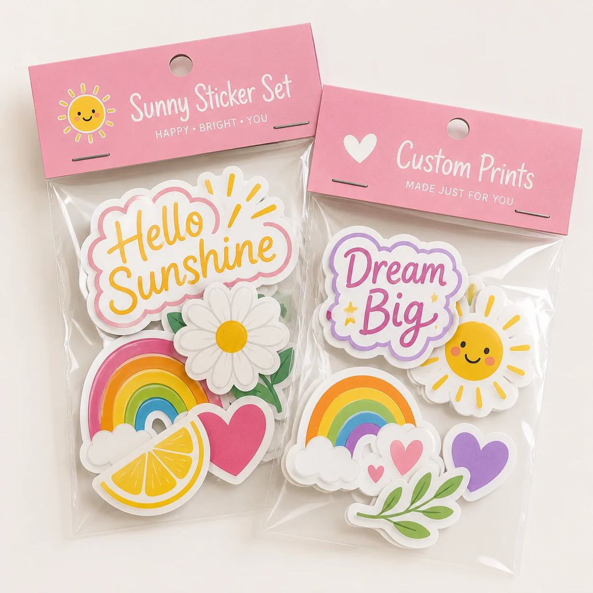 Custom Mixed-Style Digital Printed Glossy Vinyl Stickers High-Definition Strong Adhesive Die-Cut Sticker Pack MegaBDM