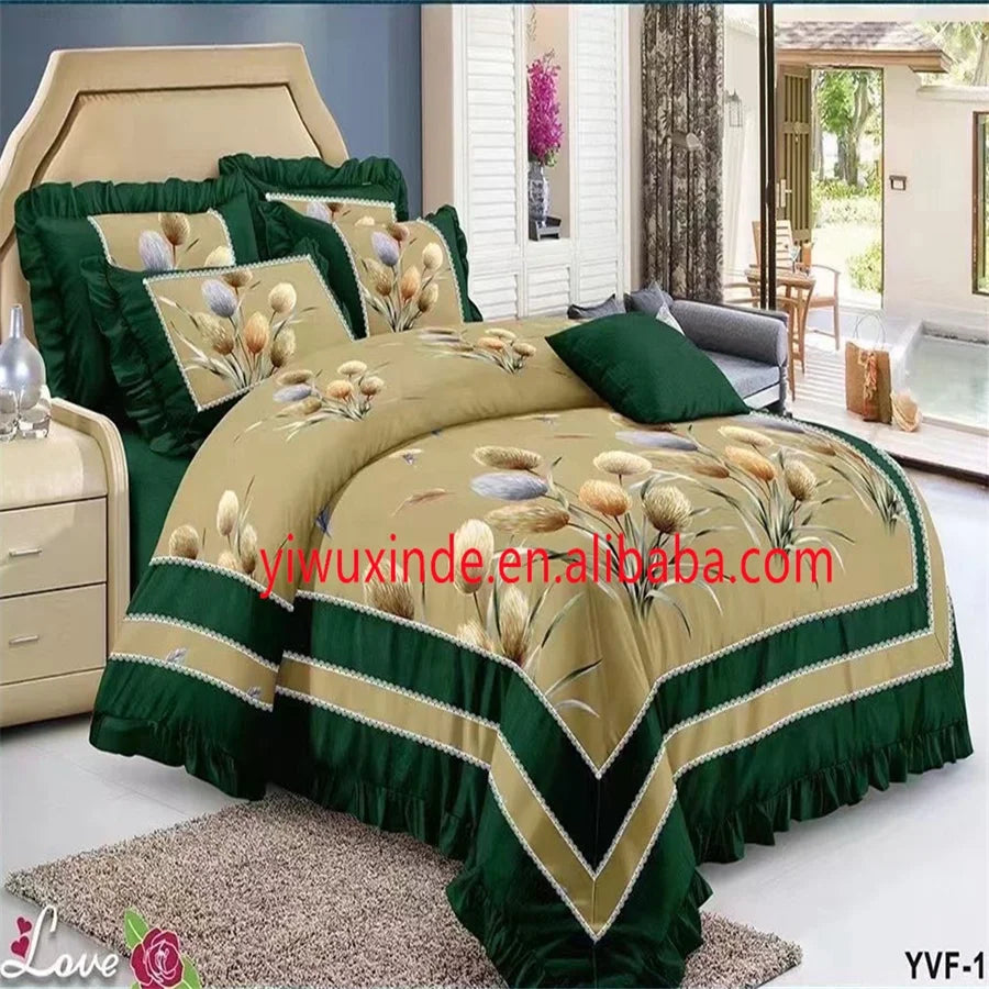 Customized  Bed Covers King/queen Size Bedding Set Duvet Hot Sale Wholesale 100% Cotton Duvet Covet and Flat Sheet