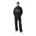 Custom Printed Pour Homme Winter Hoodie Jogger Set Men Black 2 Piece Outfit Embroidered Letter Graphic Streetwear Tracksuit 100%