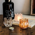 Romantic Tulip Glass Candlestick Candles Jars for Decorate