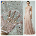 YX1581 Irregular Net Sparkling Sequin Pearl Beaded Embroidery Fabric for Women Evening Dresses and Fashion Apparel MegaBDM