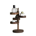 New Zealand Pine Wood Solid Storage Rack Creative Multi-Tier Rotating Desktop Organizer with Key Tray Jewelry Accessory Holder