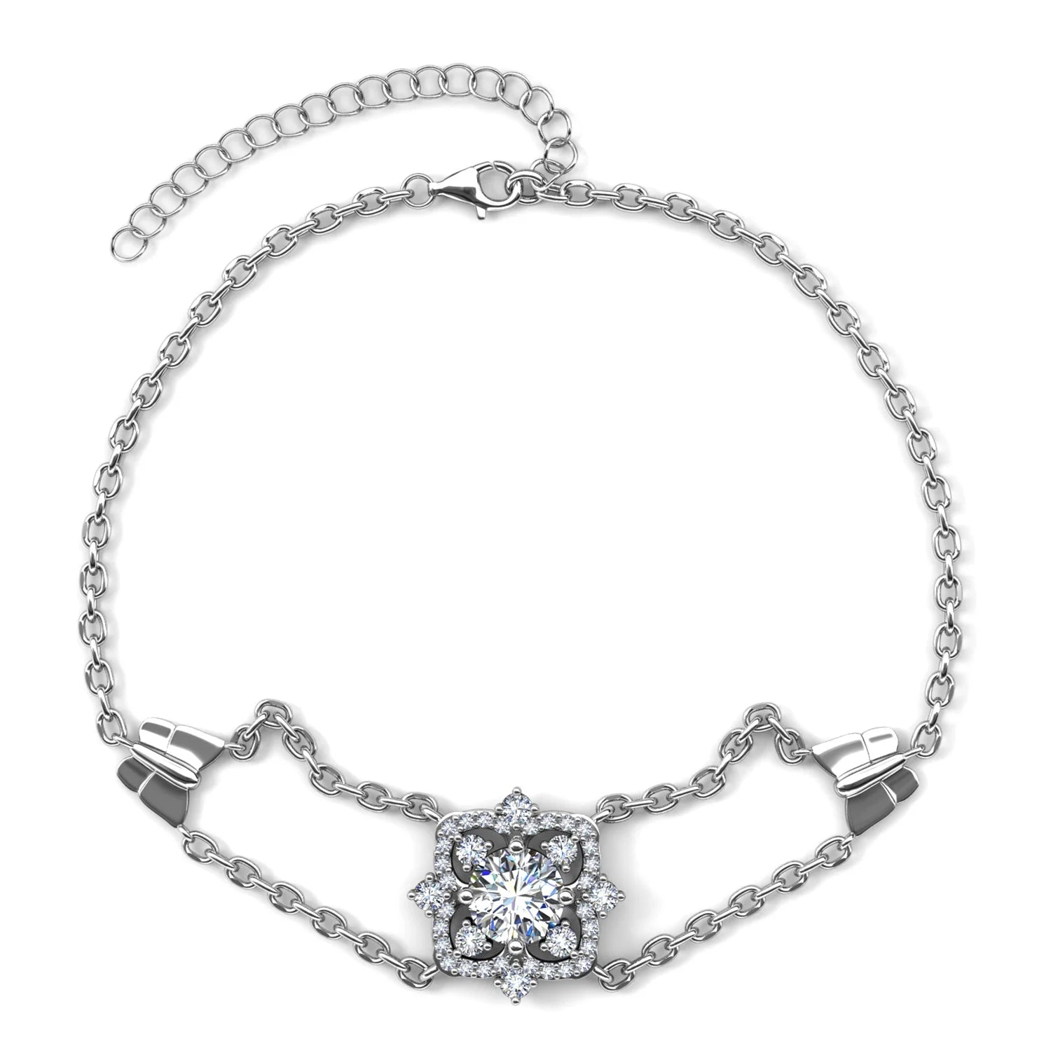 Unique 925 Sterling Silver GRA Moissanite Adjustable Chain Bracelet Vintage Fine Jewelry for Women Destiny Jewellery