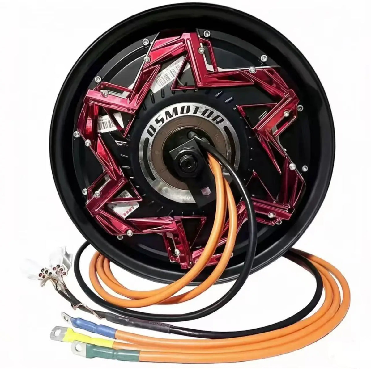 12x3.5J 12 Inch QS 72V 5000W Brushless Gear Hub Motor with IP65 Waterproof Disc Brakes for Rear Electric Motorcycle E Bike MegaBDM