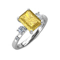 2023 Fancy Crushed Ice Stone Fine Jewelry S925 Sterling Silver Radiant Cut Wedding Engagement Ring for Women Destiny Jewellery