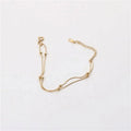 Designer Charms Gold Plated Stainless Steel Double Layer Snake Bones Beads Chain Bracelet for Women Wholesale Jewelry