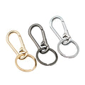 Customizable Zinc Alloy Carabiner Keychain Fashion Metal Clip Key Ring with Safety Spring Hook for Bags Pets Accessories
