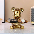 Modern Gold Dish Bowl Statue Storage Watch Jewelry Key Holder Ceramics Bear Tray for Home Decoration Multifunctional