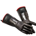 Cotton Heat-Resistant BBQ Gloves Printed Style Waterproof Easily Cleaned Cotton Lining Oven Mitts for Grill & Oven Use