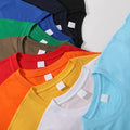 Bangladesh China Factory Price 180G Combed Cotton CVC Loose Short Sleeve T Shirt Custom Printing Advertising Plus Size T Shirt
