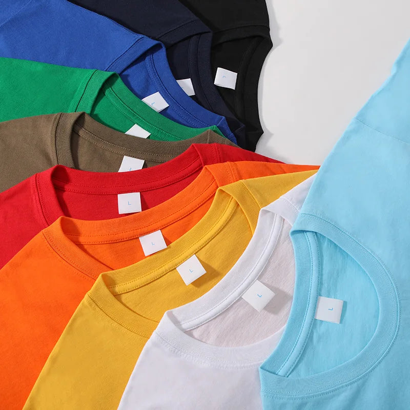 Bangladesh China Factory Price 180G Combed Cotton CVC Loose Short Sleeve T Shirt Custom Printing Advertising Plus Size T Shirt