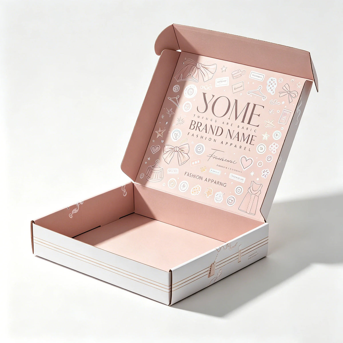 Custom Logo Corrugated Mailer Boxes Strong and Eco-Friendly Packaging for Socks Glossy Lamination Recycled Materials MegaBDM
