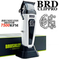 Professional Brushless Motor Hair Clipper BRDCLIP 106B Electric Cordless Trimmer 7500RPM Ultra Thin Moving DLC Blade with Base