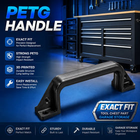 Exact Fit Husky Tool Chest Replacement Parts with Strong PETG Custom 3D Printed Handle for Garage Storage