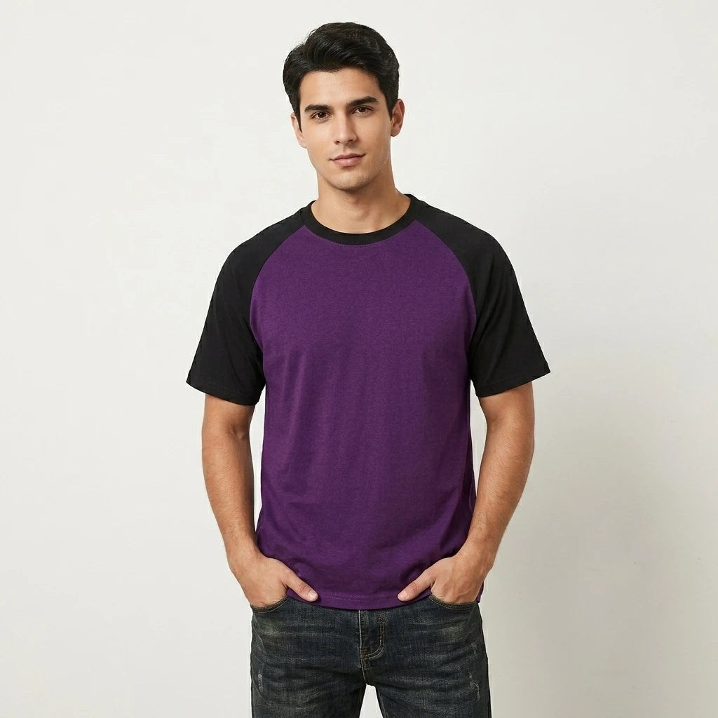 Wholesale Colorful Raglan Short Sleeves Summer Loose Work Team T-shirts with Logo Oversized tshirt in youth and adult sizes MegaBDM