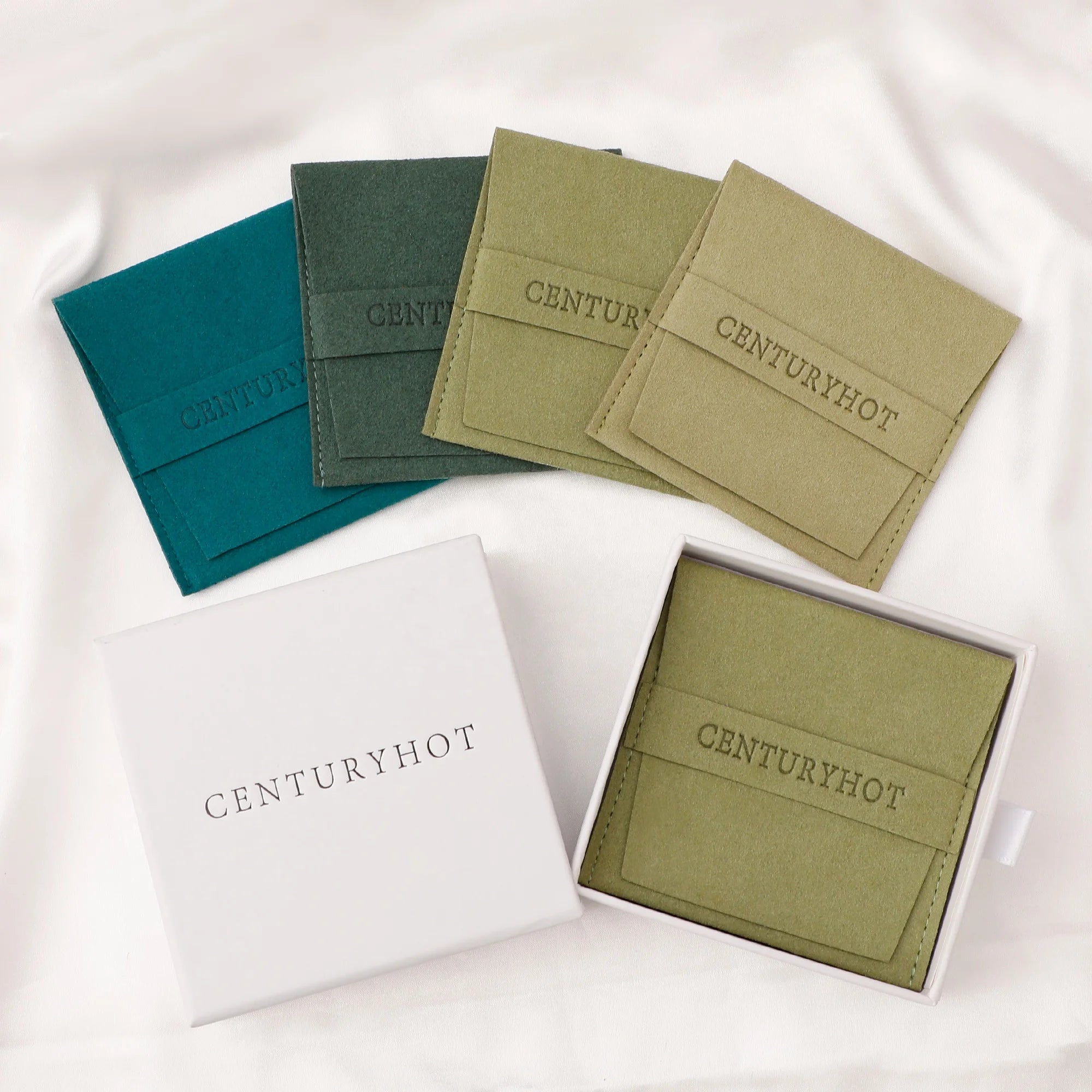 PUPPYSEW Custom Microfiber Jewelry Pouch Necklace Ring Bracelet Earring Velvet Pouch Bag  Personalized Envelope Pouch With Logo