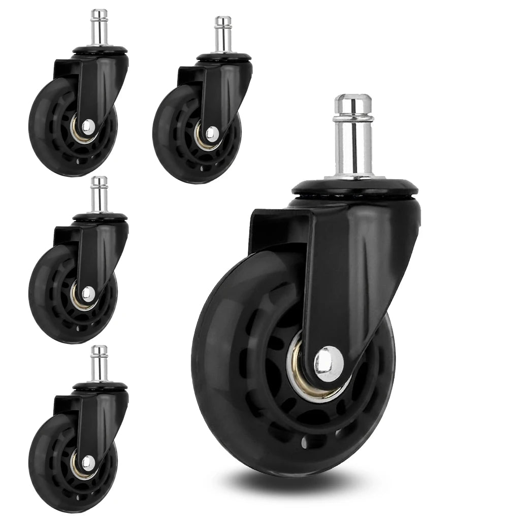 2.5Inch PU Swivel Office Chair Casters with Insert Rods for Ergonomic Workspaces Gym & School Use-Eco-Friendly & Durable MegaBDM