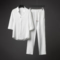 OEM Mens Summer Two Piece Set Ultra Thin Mid Sleeve Casual Loose Plus Size Lightweight Fashion Outfit Wholesale Clothing Set MegaBDM