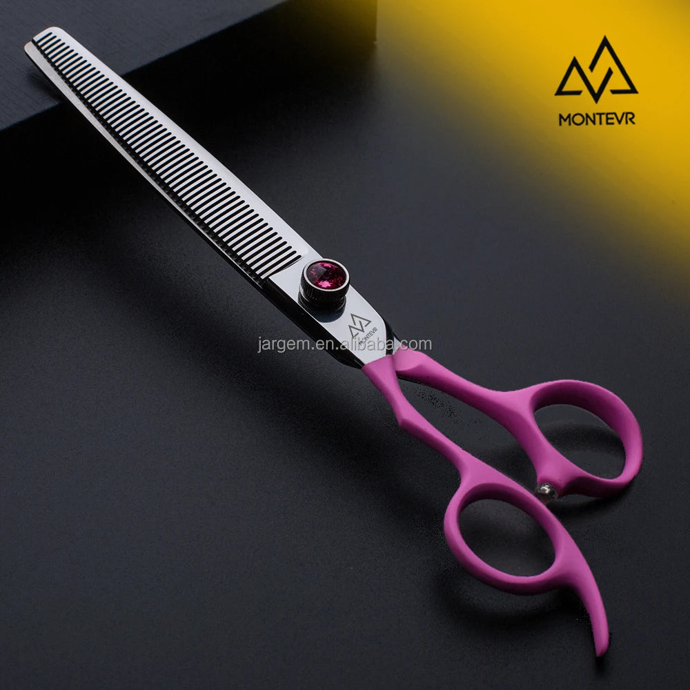 JARGEM Japan Pet Scissors 7.5 Inch 56 Teeth Left Hand Dog Grooming Shears High Quality Pet Shears 35% Cut% Dog Grooming Scissors