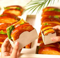 Hot Sell Biodegradable Fast Food Takeout Sandwich Box Tray Sushi Candy Cake Waffle Bakery Burger Paper Packaging Box Sauce Dip