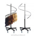 Hot Metal wig organizer storage spiral hair extension display rack for store