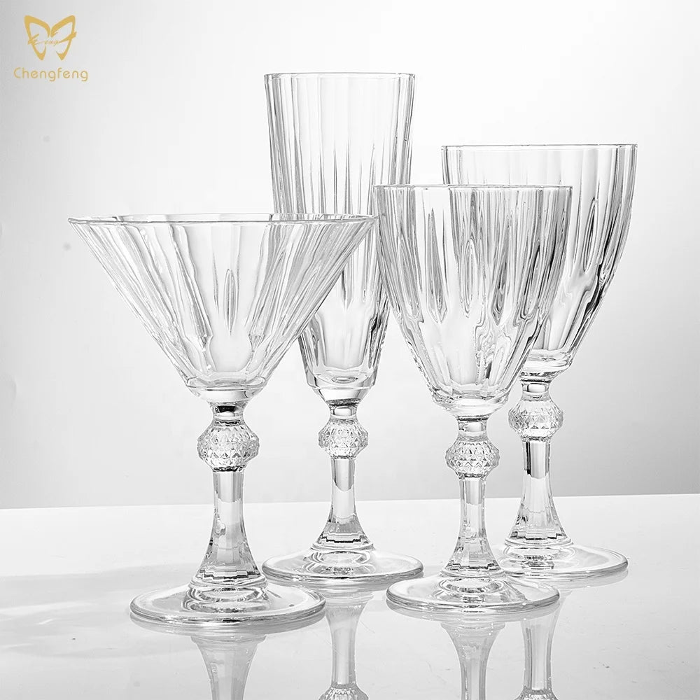 170ml 238ml 245ml 300ml Champagne Glass Set Champagne Cup Set Striped Champagne Glass Wedding Glass Cups