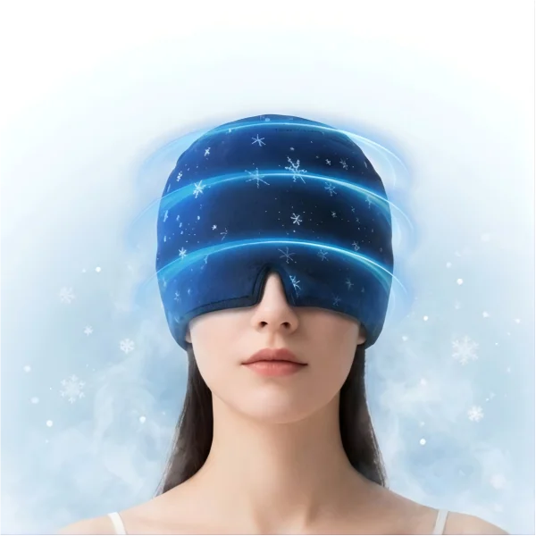 OEM ODM 360 Cooling Medical Grade Gel Ice Pack Hot Cold Therapy Head Mask Headband Headache Relief Migraine Ice Head Wrap MegaBDM