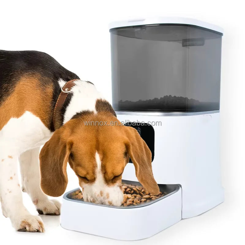 5L Smart Pet Feeder Eco-Friendly WiFi Camera Auto Scheduled Portion Control Stainless Bowl Automatic Cat Food Dispenser MegaBDM