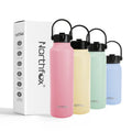 24oz Water Bottle 304 Stainless Steel Keep Cold and Hot Double Wall Vacuum Flask with Straw Lid Fitness Gym Outdoor