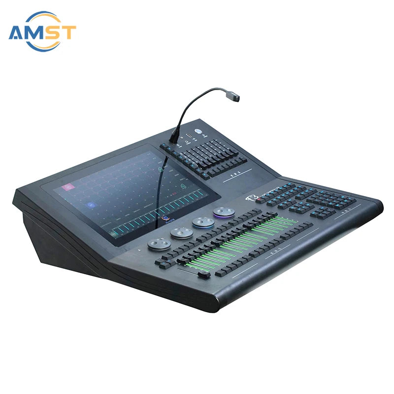 Professional DMX 512 Console F2 F3 Lighting Controller Background Lights Fader Touch Screen Powerful for Big Event Concert DJ