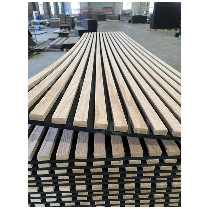Modern Eco-Friendly Acoustic Panels with Polyester Fiber and Wood Veneer for Bedroom Backdrop Sound Absorption