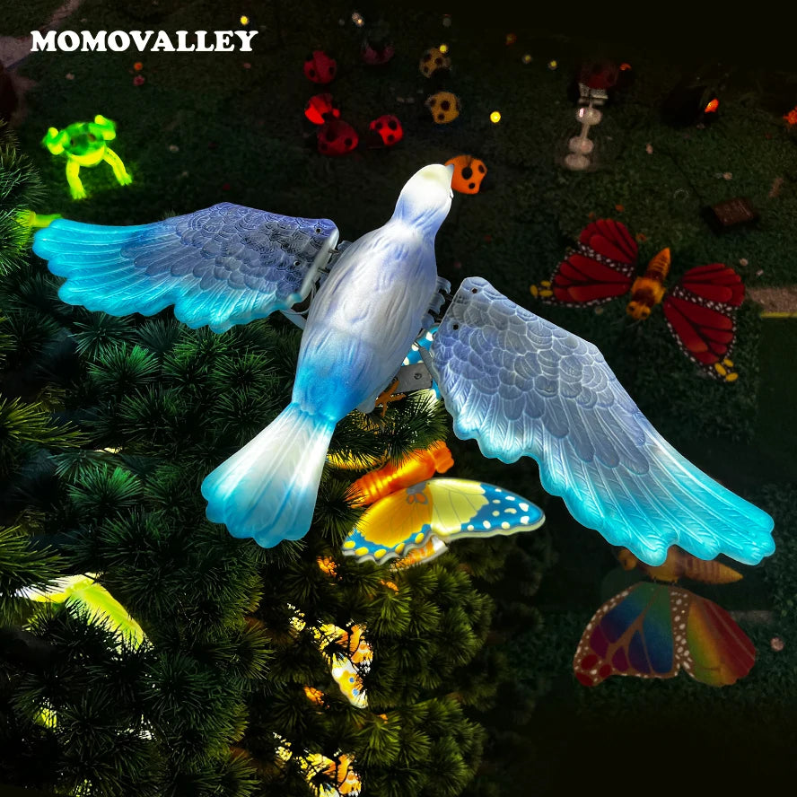 Dc Garden Decoration Light Lamp LED Charm Flying Simulation Bright Bird Crafts Statues Lights Christmas Decorations for Outdoor