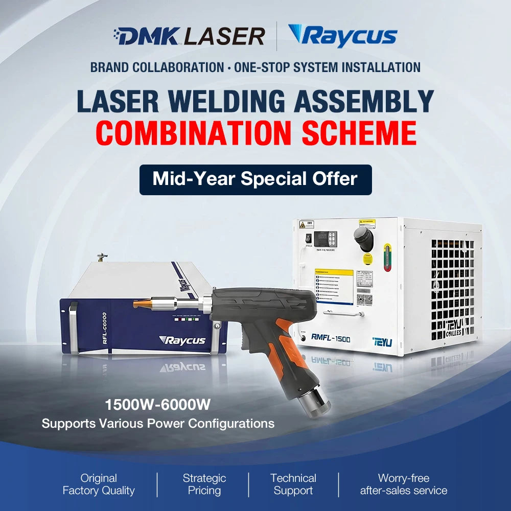 CE Certified Raycus SUP TEYU 3 in 1 Handheld Laser Welding System 1500W to 6000W Complete with Water Chiller MegaBDM