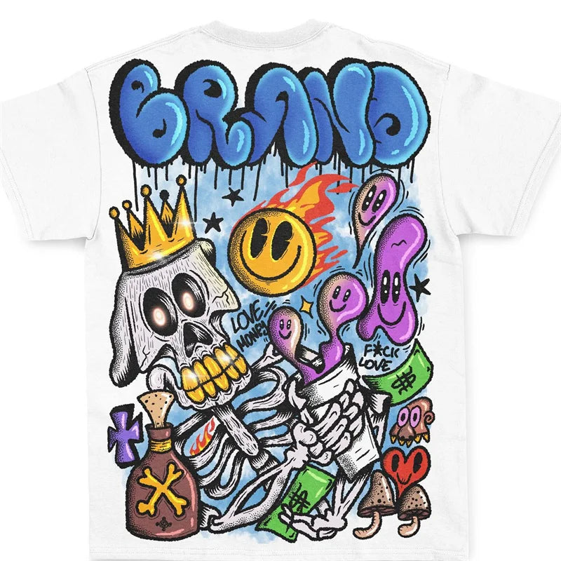 Mens Oversized Short Sleeve Odm 240gsm Heavy Weight T-Shirt Solid 100% Cotton Round Neck Summer White MegaBDM
