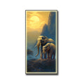 Modern Other Wall Art Elephant LED Strip Crystal Porcelain Painting for Entry Decoration and Art Gallery Decoration