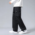 China Bangladesh Factory Price OEM Customized Logo Embroidery Ice Silk Straight Leg Loose Fit Men Cargo Pants MegaBDM