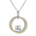 New High Grade Moissanite Diamond Jewelry 925 Sterling Silver Interlocking Circle Pendant Necklace for Women Destiny Jewellery
