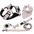 Leads Rope Leash Waterproof Pvc Belt Collar Fancy Automatic Rubber Spike Cuban Link Chain Dog Harness with Flashlight