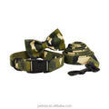 Petkaa Popular Dark Green Camouflage Dog Collar and Leash Sets for Small and Large Dogs Outdoor Walking Pet Accessories Training